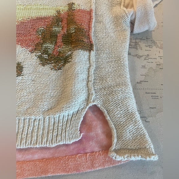 Anthropologie Pilcro Desert Intarsia Sweater Tee Size Medium - Picture 6 of 11